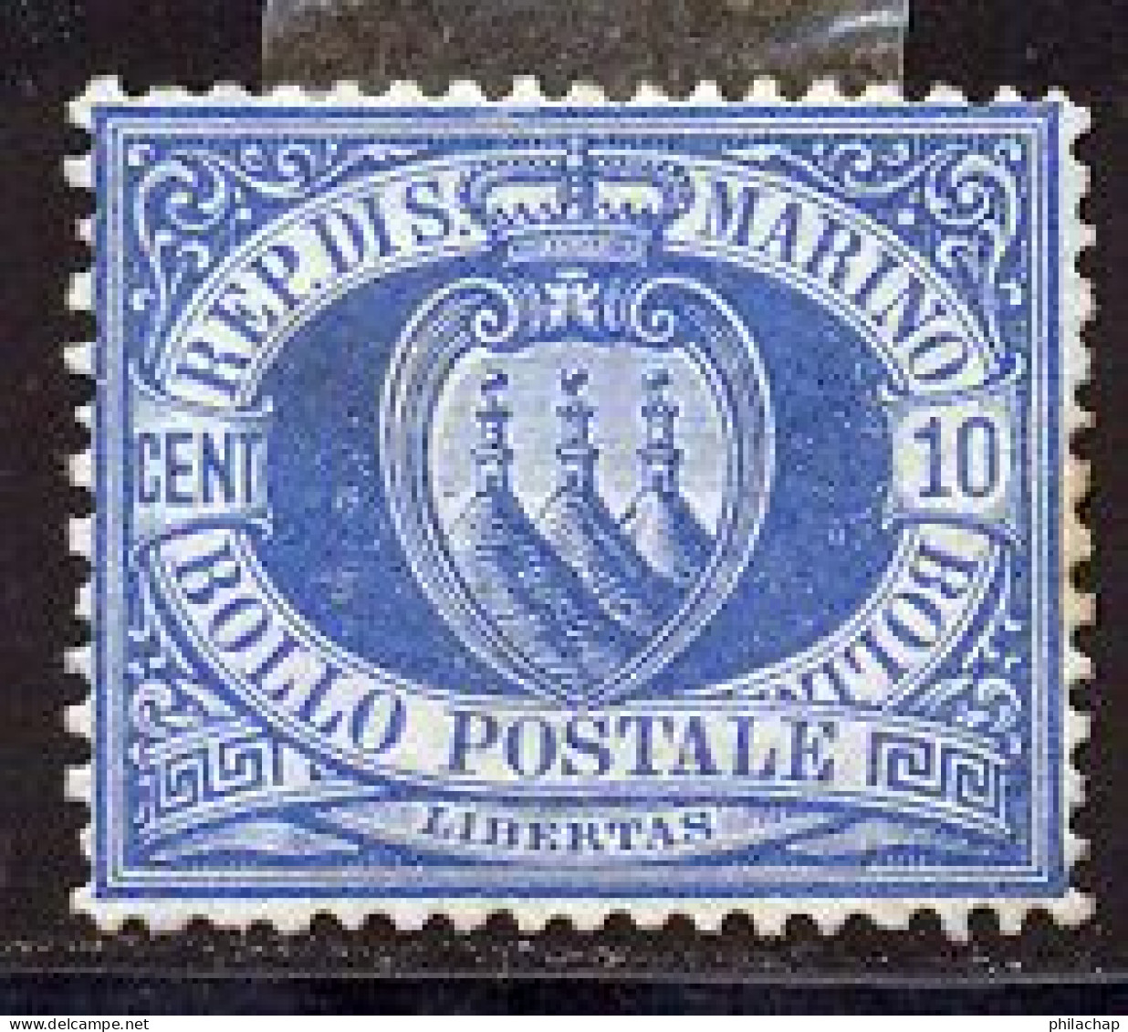 Saint-Marin 1877 Yvert 3 * B Charniere(s) - Unused Stamps