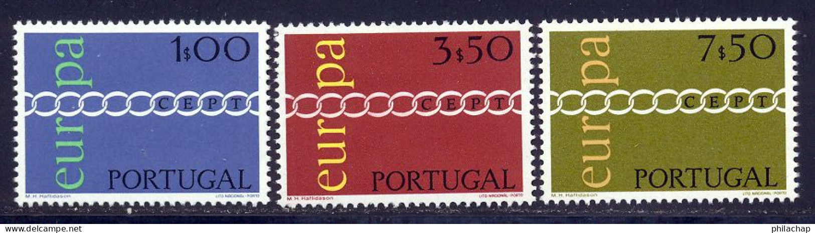 Portugal 1971 Yvert 1107 / 1109 ** TB - Unused Stamps
