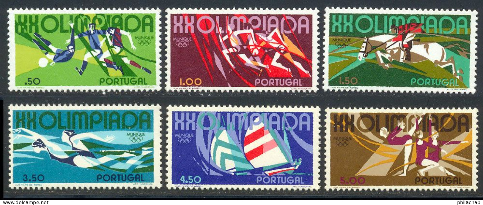 Portugal 1972 Yvert 1156 / 1161 ** TB - Unused Stamps