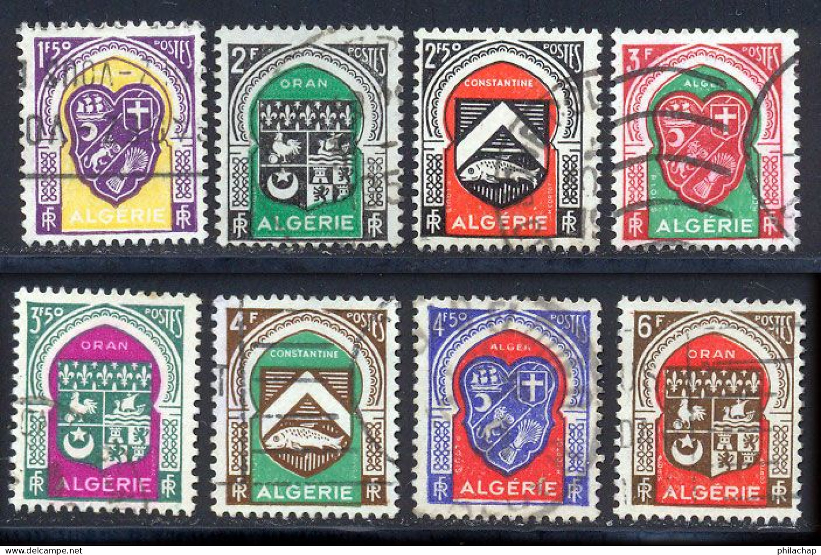 Algerie 1947 Yvert 258 / 265 (o) B Oblitere(s) - Used Stamps