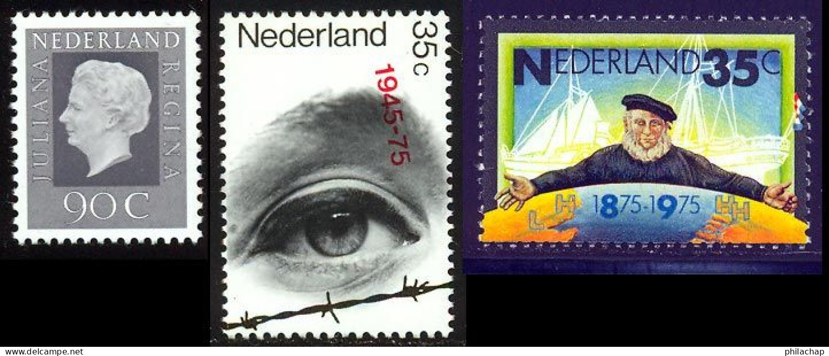 Pays-Bas 1975 Yvert 1022 / 1024 ** TB - Ungebraucht