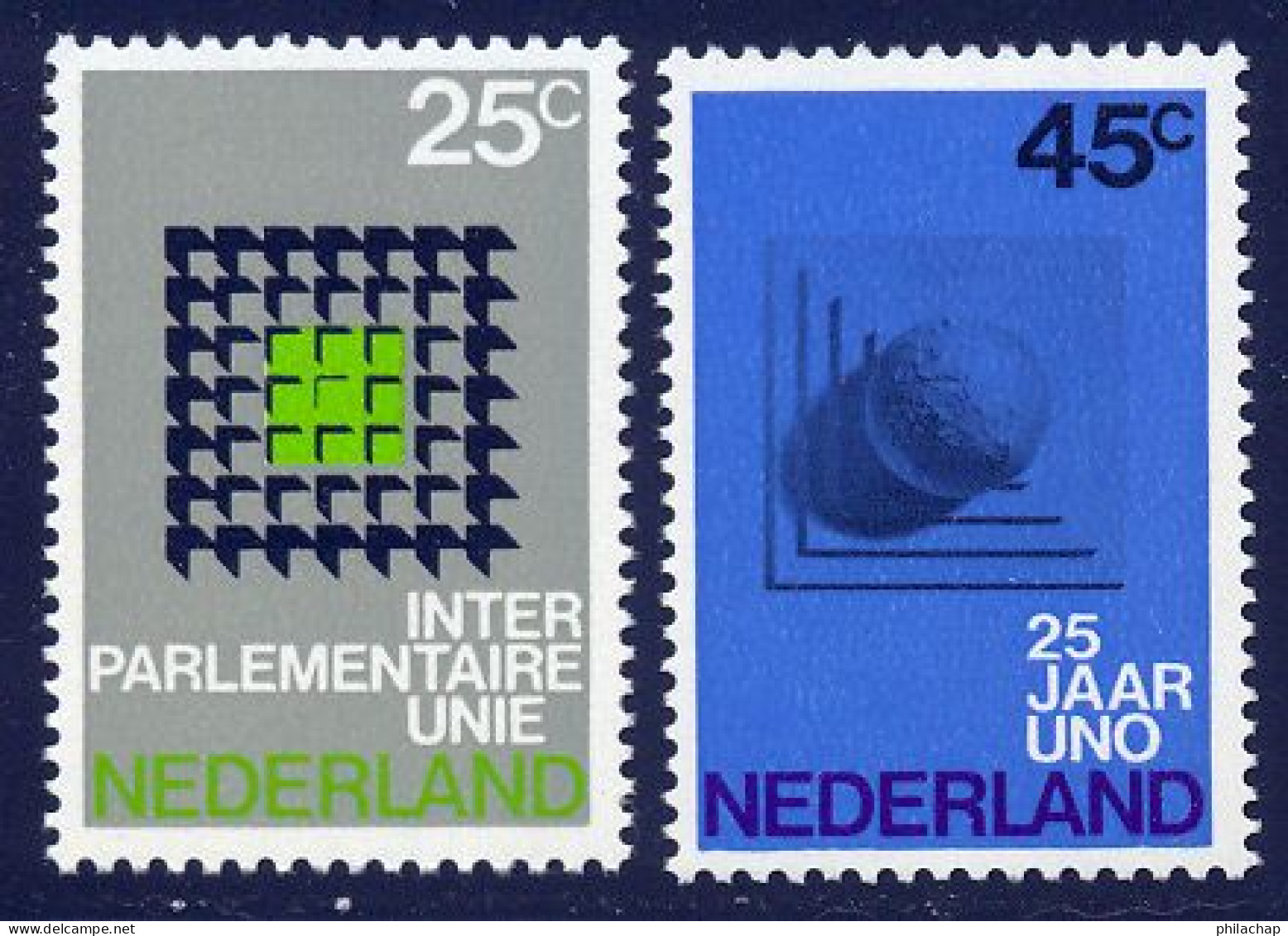 Pays-Bas 1970 Yvert 916 / 917 ** TB - Unused Stamps