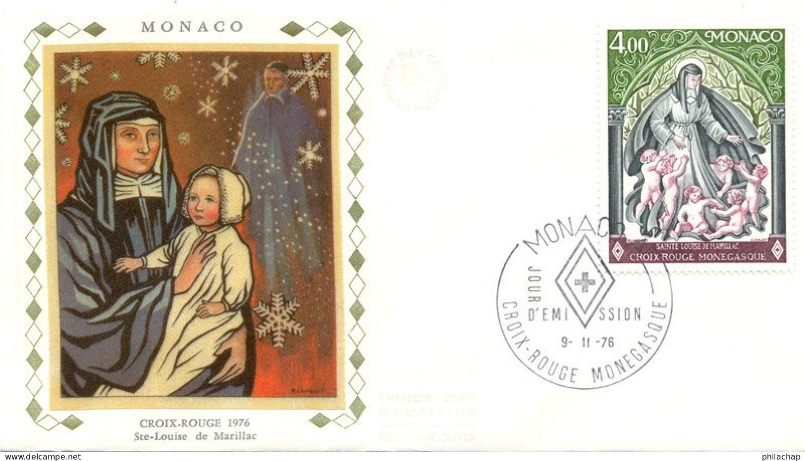 Monaco FDC 1976 Yvert 1064 Croix-Rouge Sainte Louise - FDC