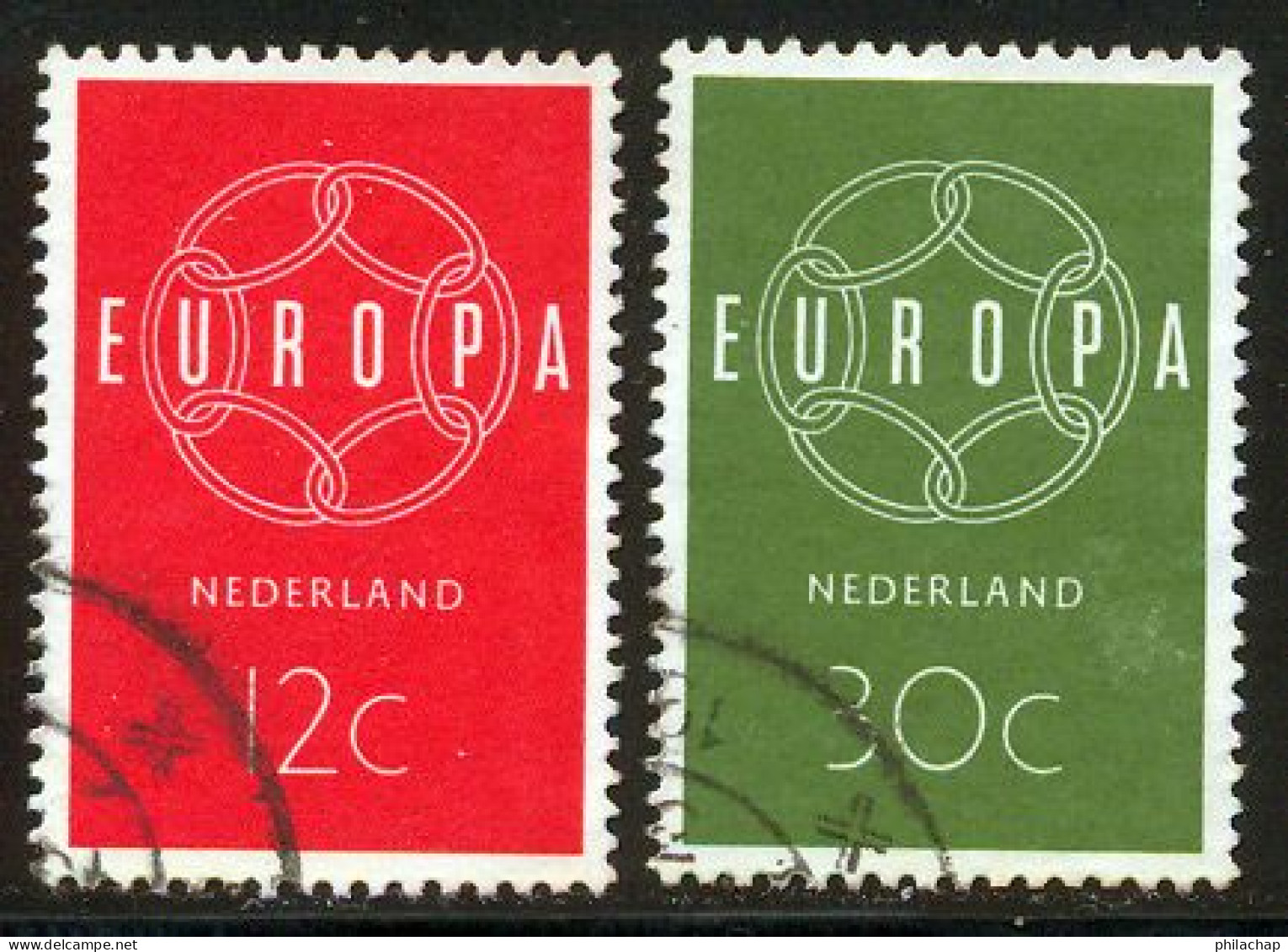 Pays-Bas 1959 Yvert 708 / 709 (o) B Oblitere(s) - Used Stamps