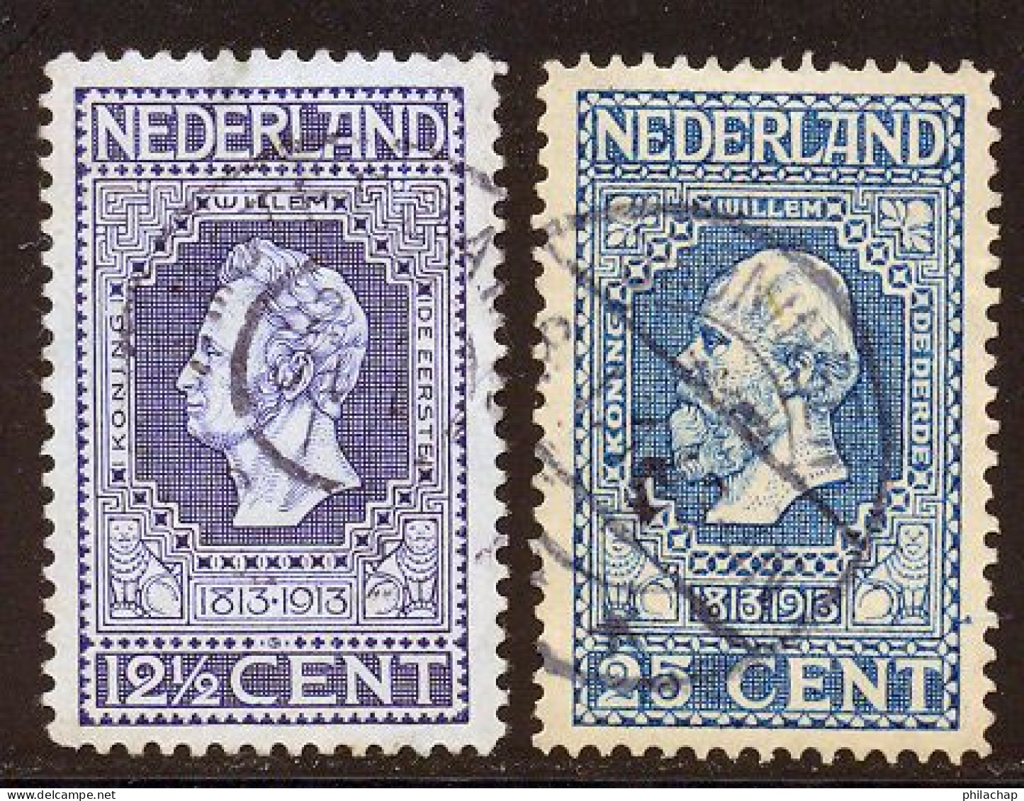 Pays-Bas 1913 Yvert 86 Et 88 (o) B Oblitere(s) - Used Stamps