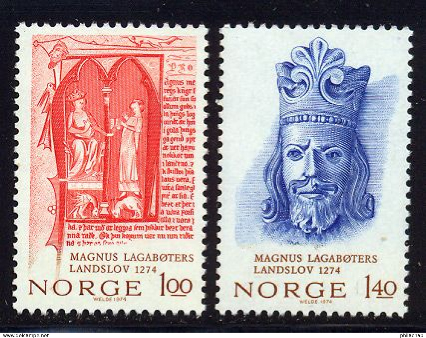 Norvege 1974 Yvert 639 / 640 ** TB - Nuevos