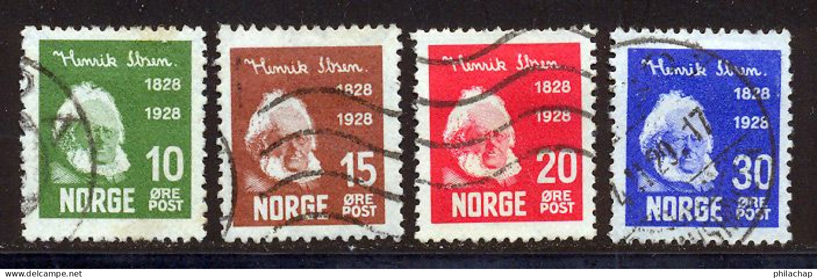 Norvege 1928 Yvert 128 / 131 (o) B Oblitere(s) - Gebruikt