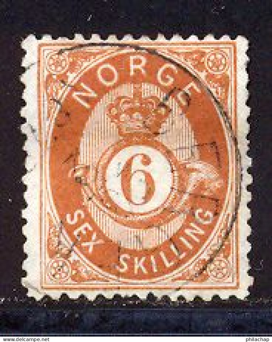 Norvege 1871 Yvert 20 (o) B Oblitere(s) - Usati