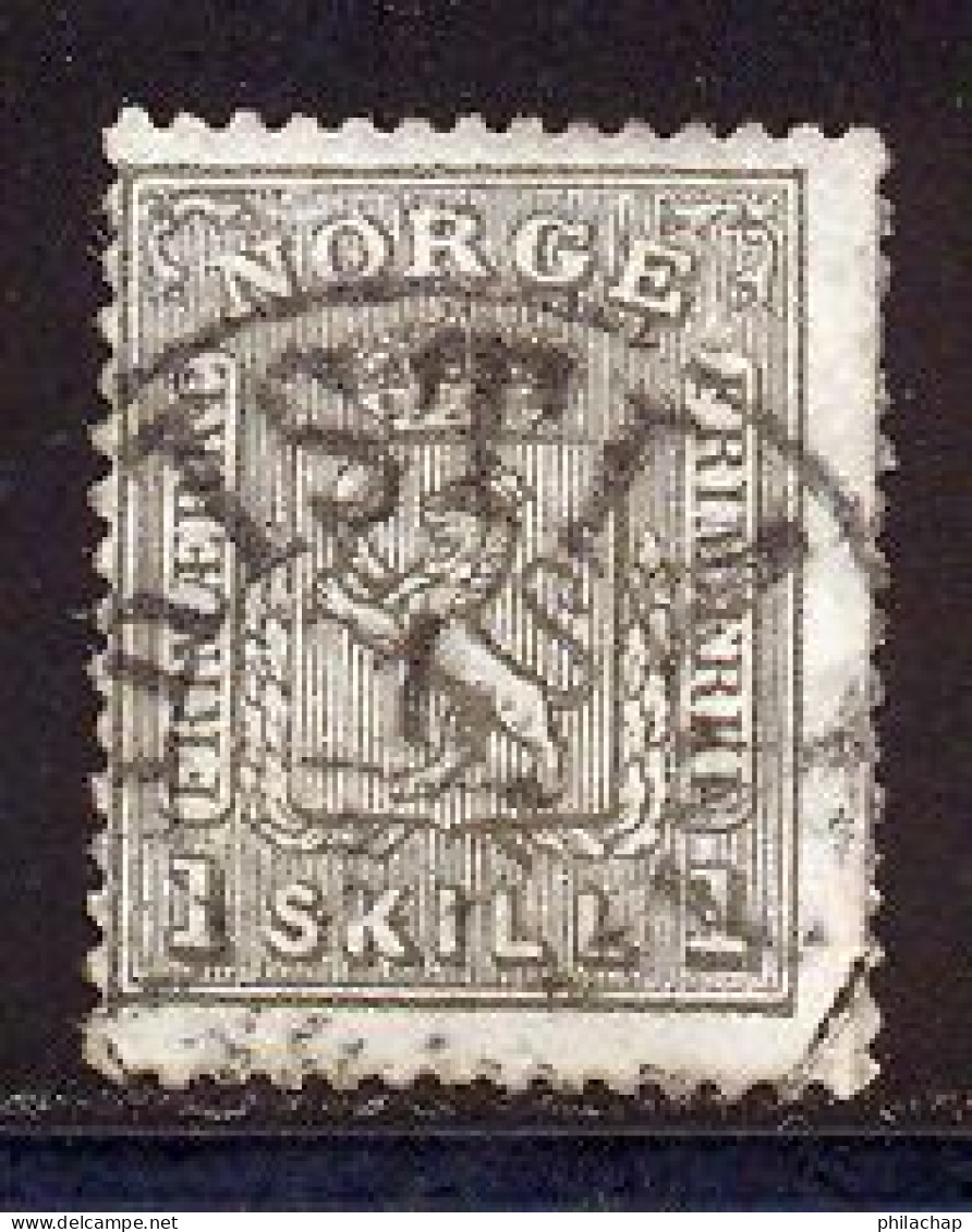 Norvege 1867 Yvert 11 (o) B Oblitere(s) - Usati