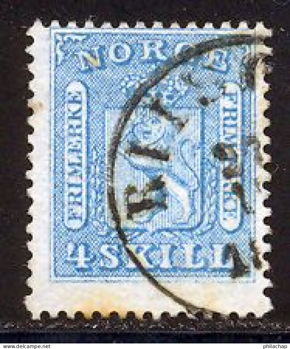 Norvege 1863 Yvert 8 (o) B Oblitere(s) - Usados