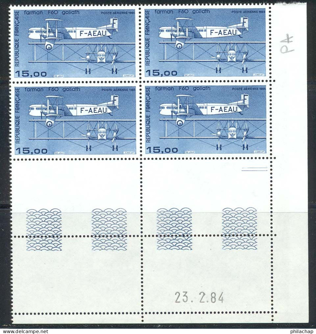 France PA 1984 Yvert 57 ** TB Coin Date - Poste Aérienne