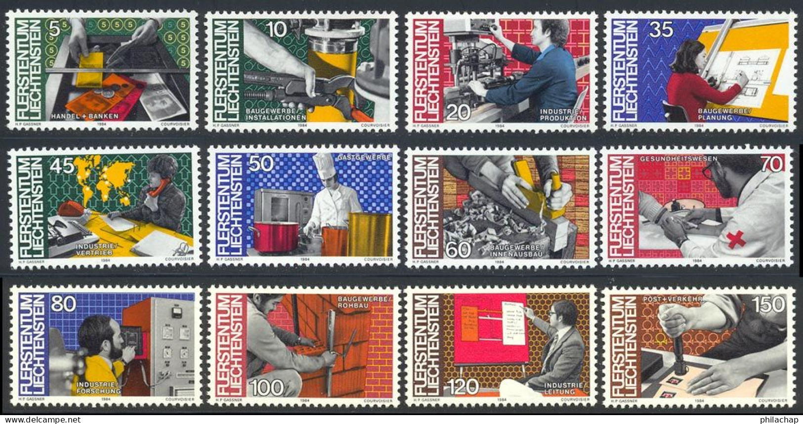 Liechtenstein 1984 Yvert 790 / 801 ** TB - Unused Stamps