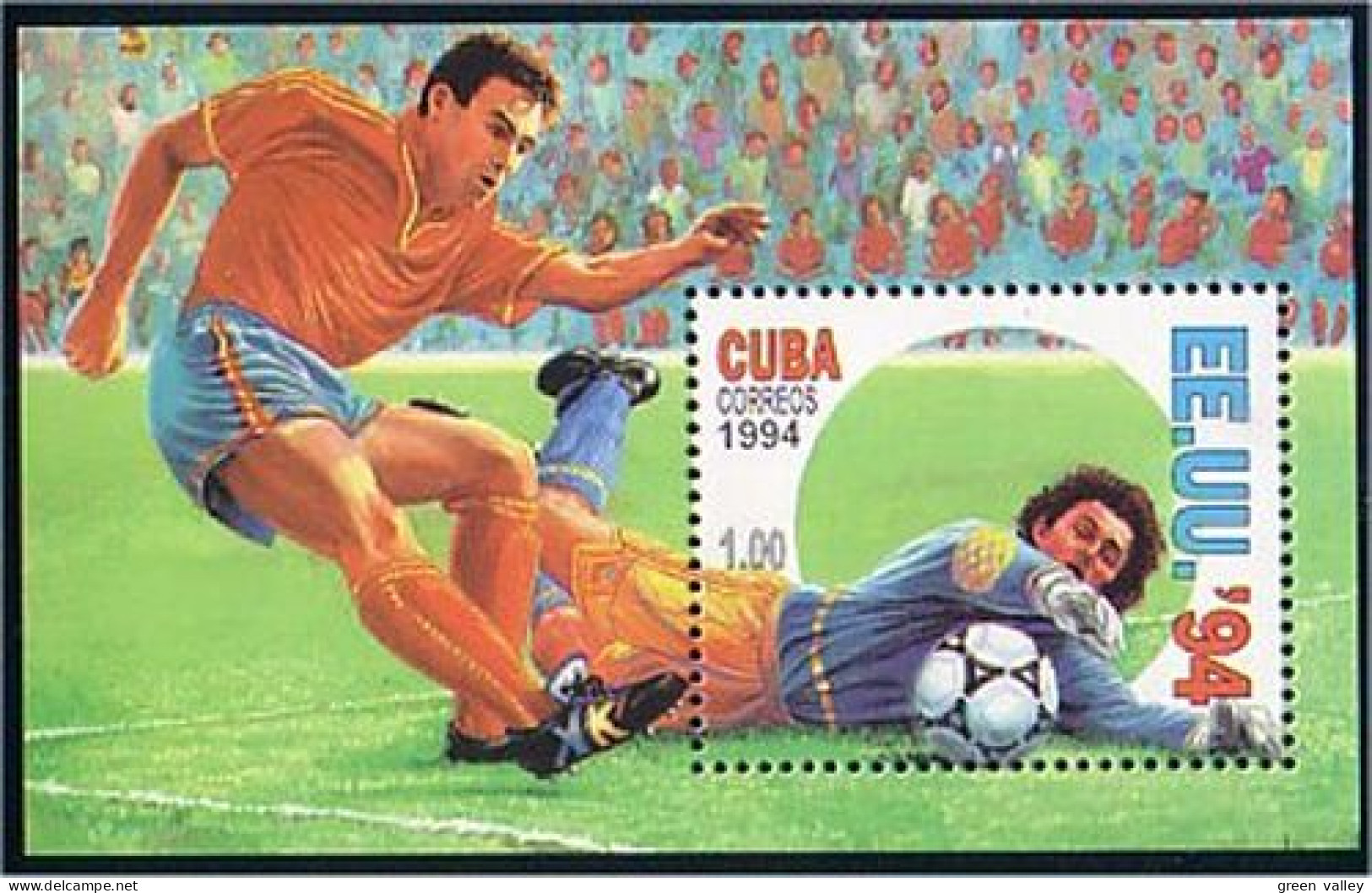 Cuba Soccer Football World Cup '94 Atlanta MNH ** Neuf SC (A51-74b) - Sonstige & Ohne Zuordnung