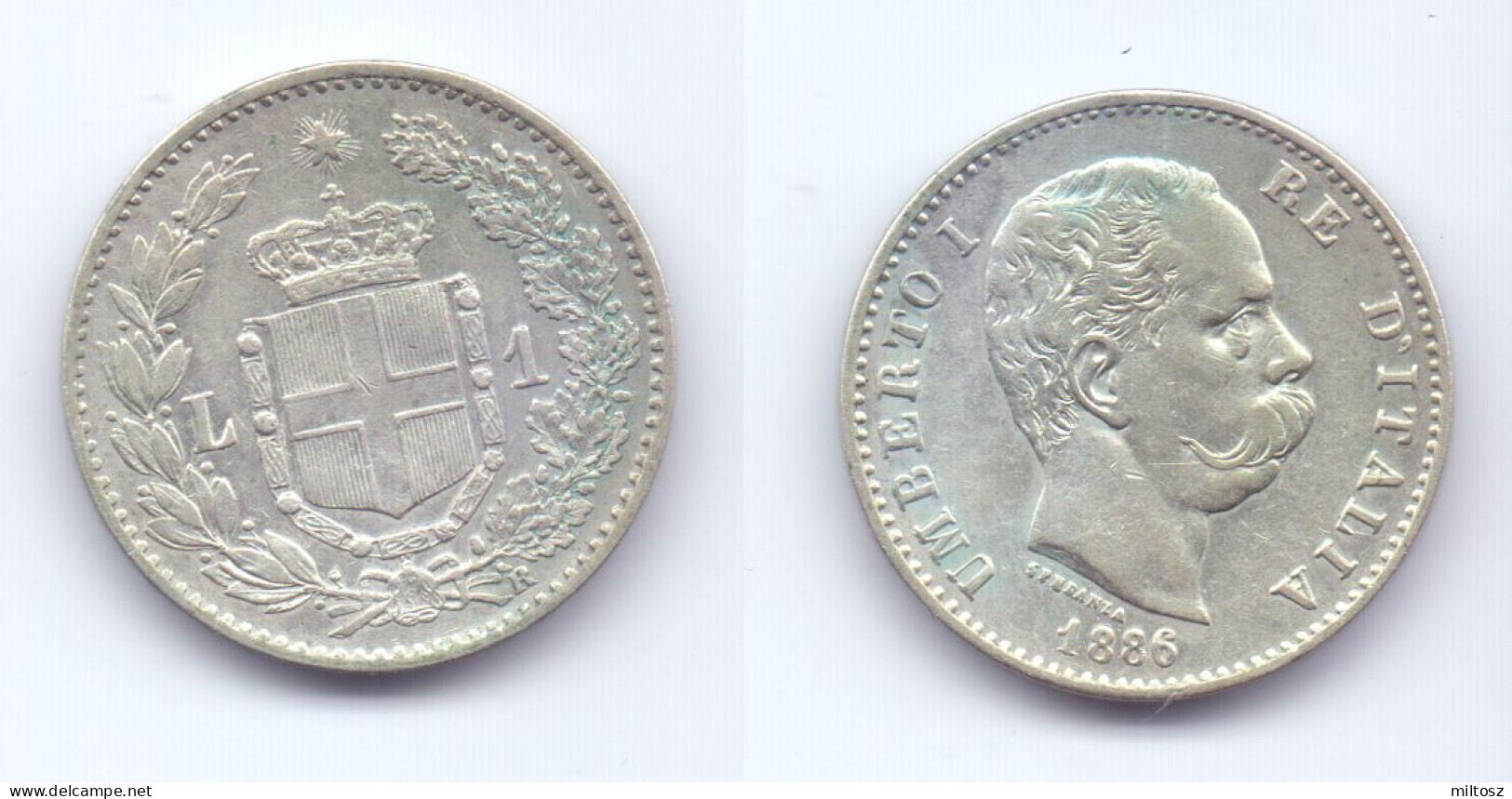 Italy 2 Lira 1886 R - 1878-1900 : Umberto I