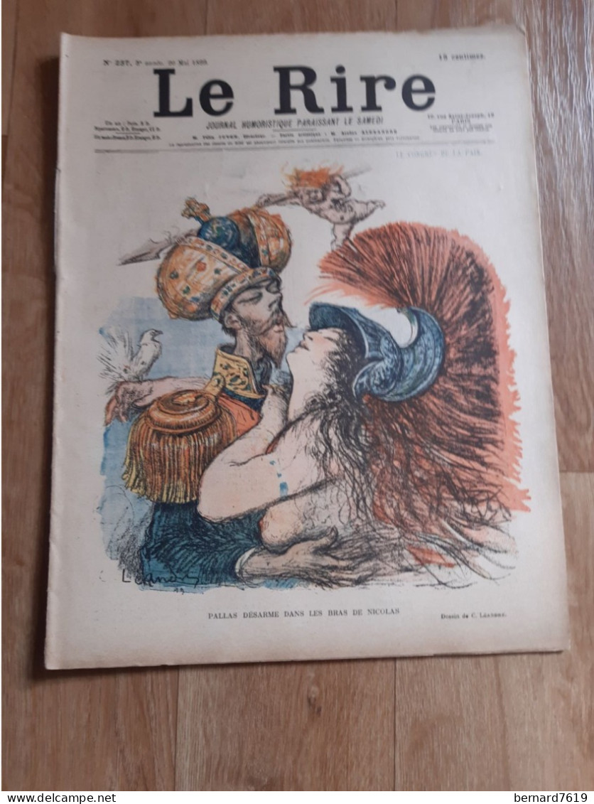 Journal Humoristique - Le Rire N° 237 -  Annee 1899 - Dessin De Leandre - Moloch- Nicolas Russie - 1850 - 1899