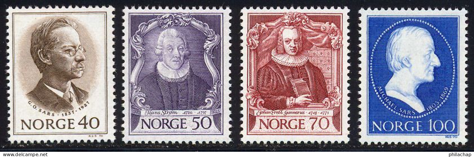 Norvege 1970 Yvert 569 / 572 ** TB Bord De Feuille - Unused Stamps