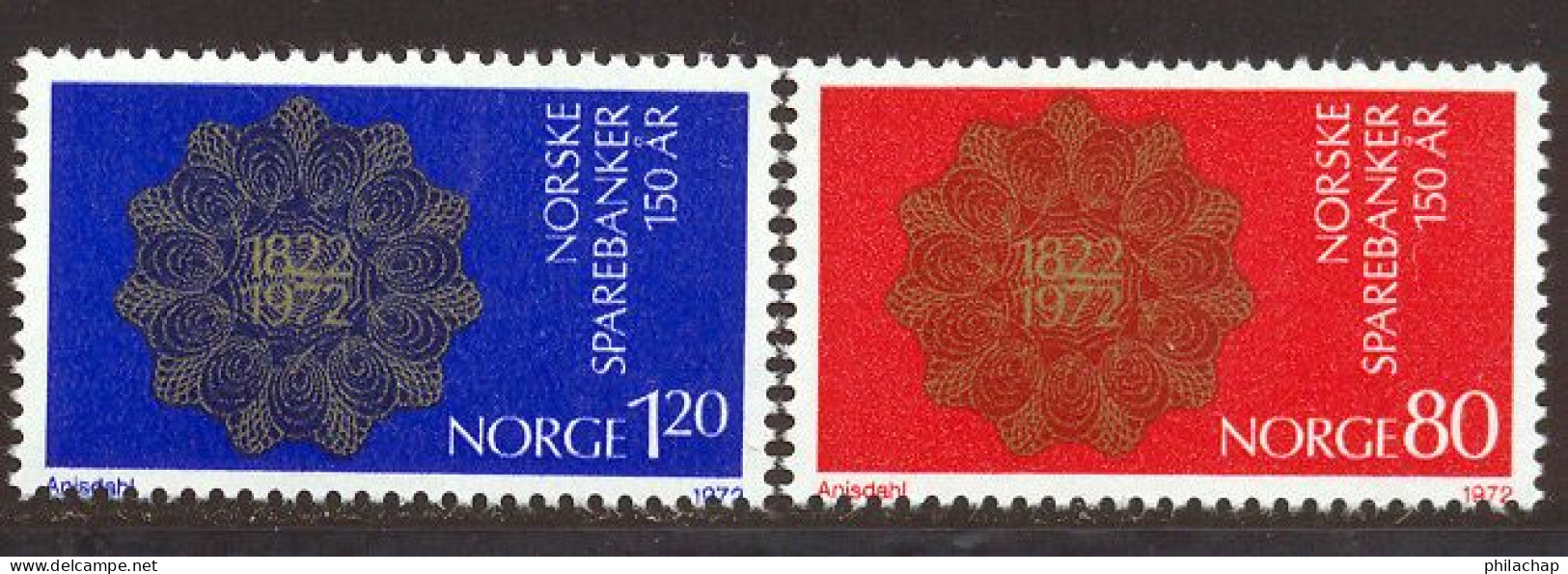 Norvege 1972 Yvert 594 / 595 ** TB - Ungebraucht