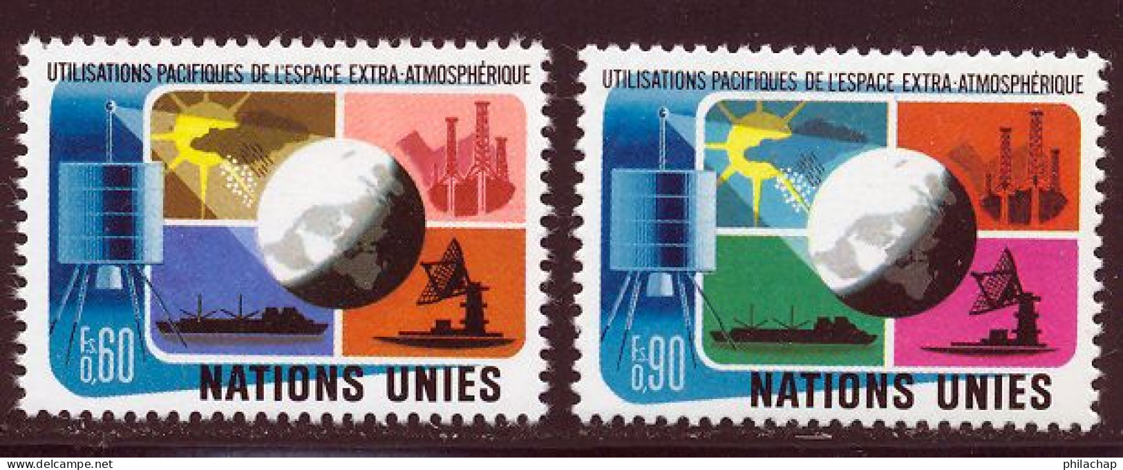 NU (Geneve) 1975 Yvert 46 / 47 ** TB - Unused Stamps