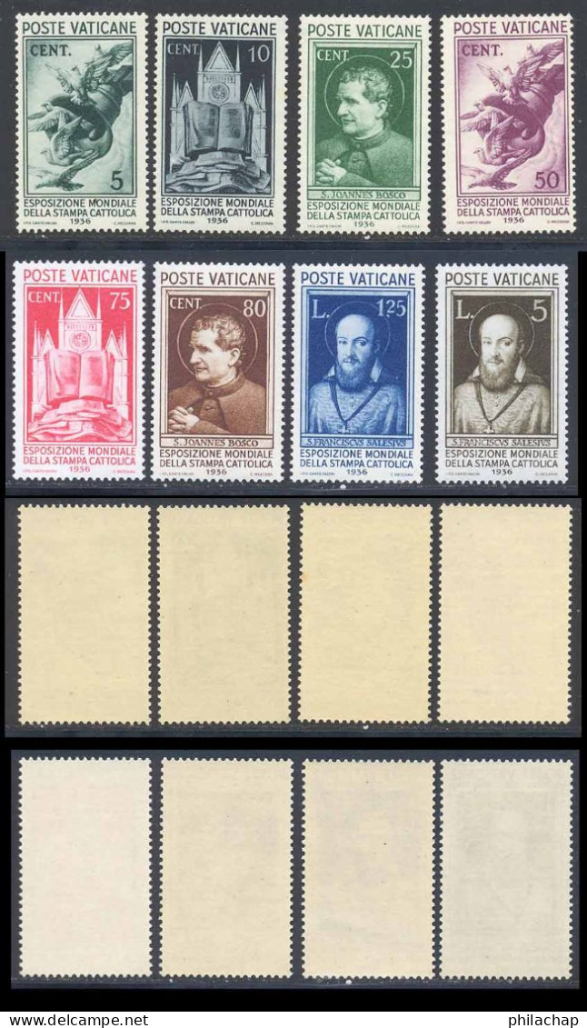 Vatican 1936 Yvert 72 / 79 ** TB - Nuevos