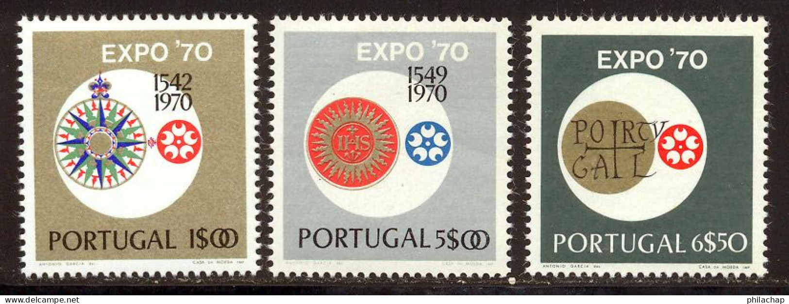 Portugal 1970 Yvert 1086 / 1088 ** TB - Ongebruikt