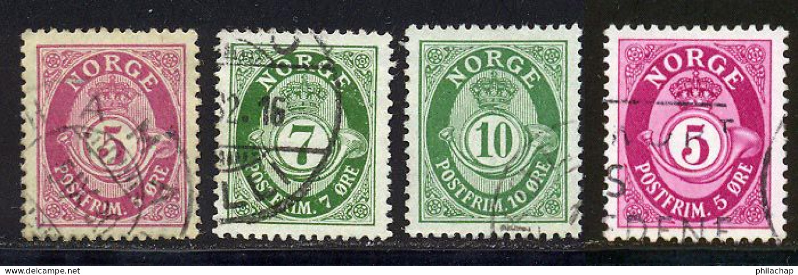 Norvege 1941 Yvert 92 - 92A - 93 - 223 (o) B Oblitere(s) - Gebraucht