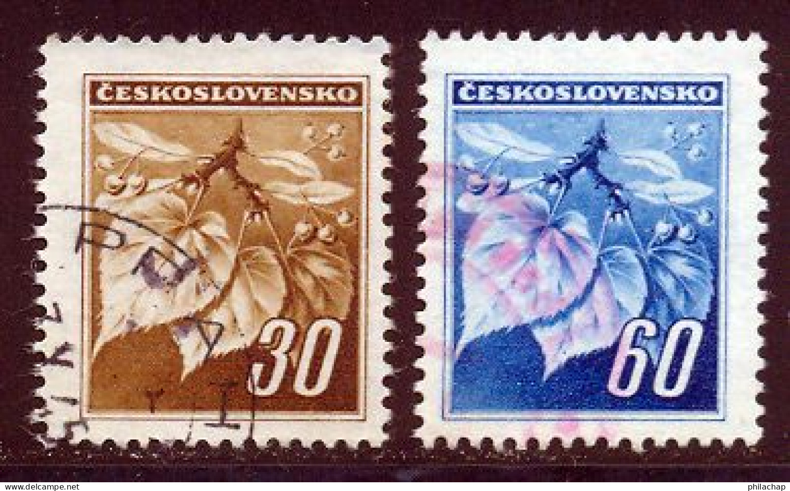 Tchecoslovaquie 1945 Yvert 373 - 375 (o) B Oblitere(s) - Used Stamps