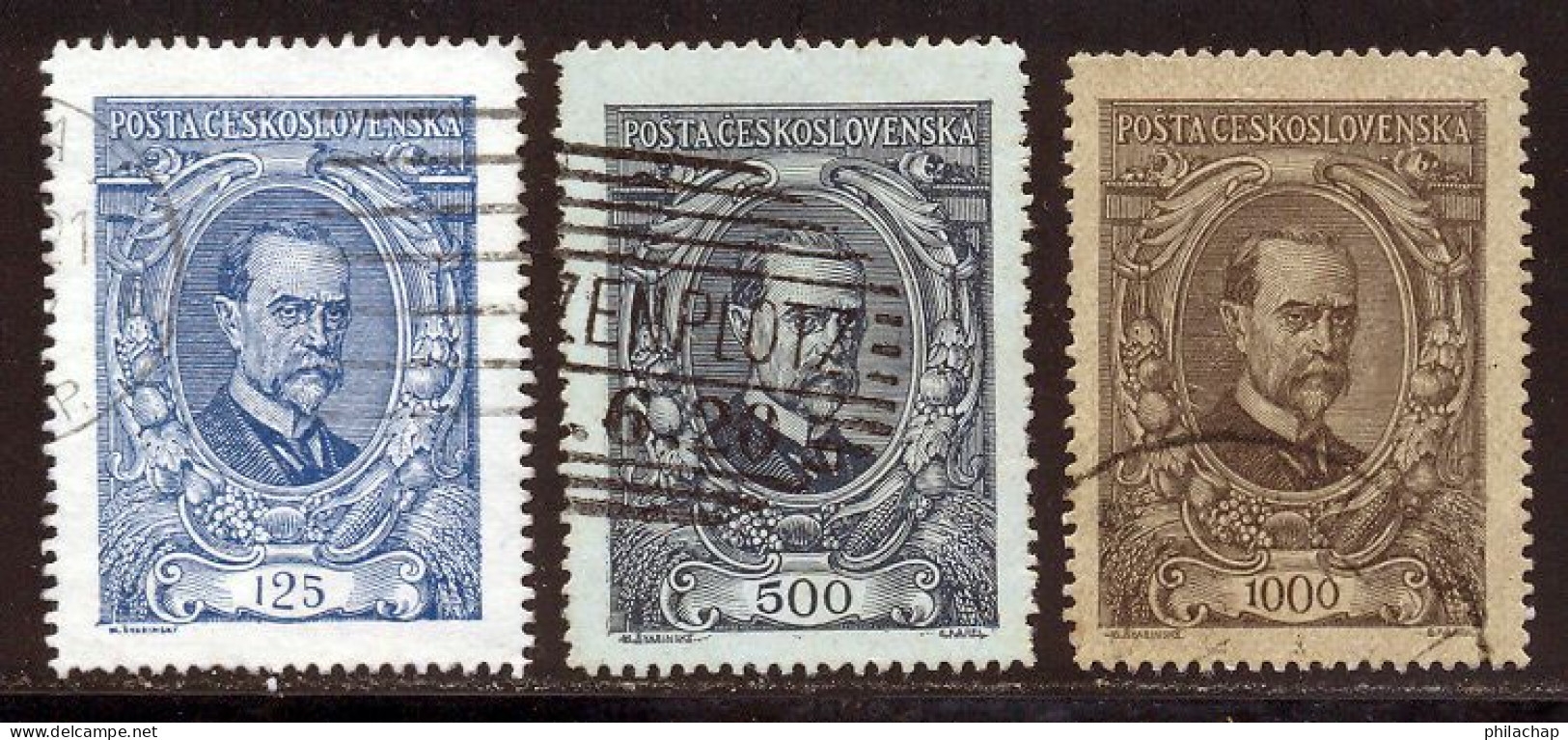Tchecoslovaquie 1920 Yvert 152 / 154 (o) B Oblitere(s) - Used Stamps