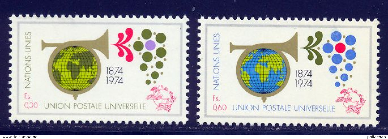 NU (Geneve) 1974 Yvert 39 / 40 ** TB - Unused Stamps
