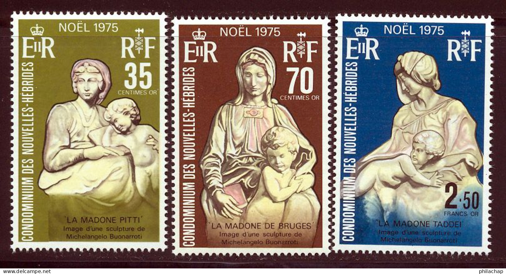 Nouvelles Hebrides 1975 Yvert 418 / 420 ** TB Bord De Feuille - Unused Stamps