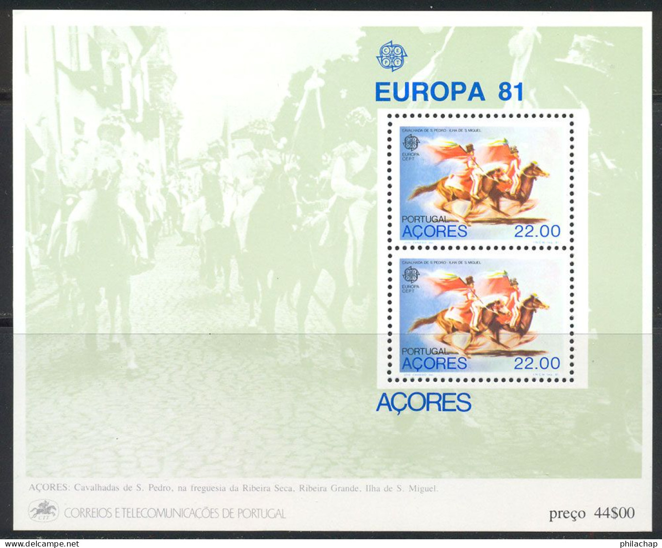 Portugal Acores BF 1981 Yvert 2 ** TB - Azores