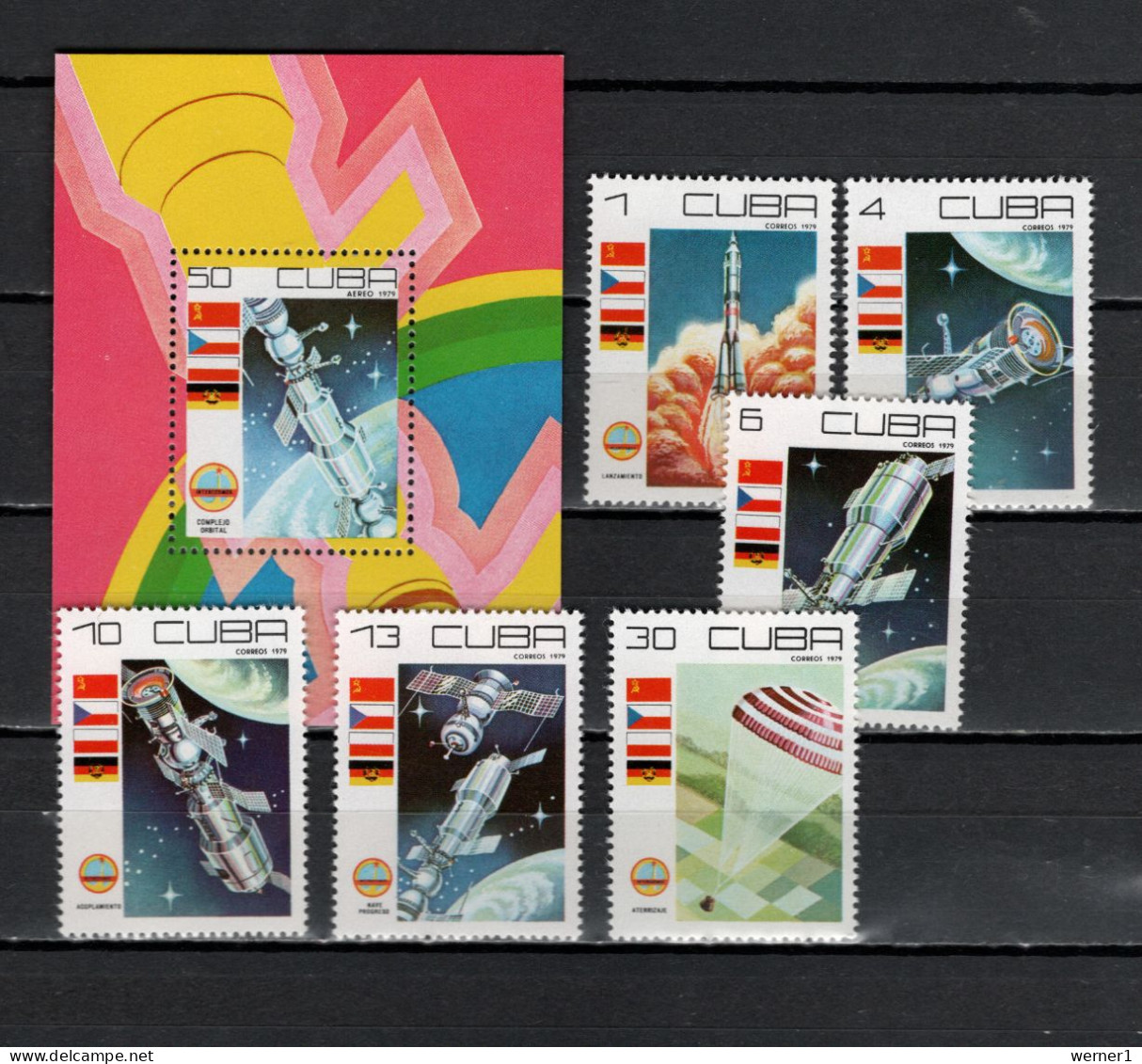 Cuba 1979 Space, Set Of 6 + S/s MNH - North  America