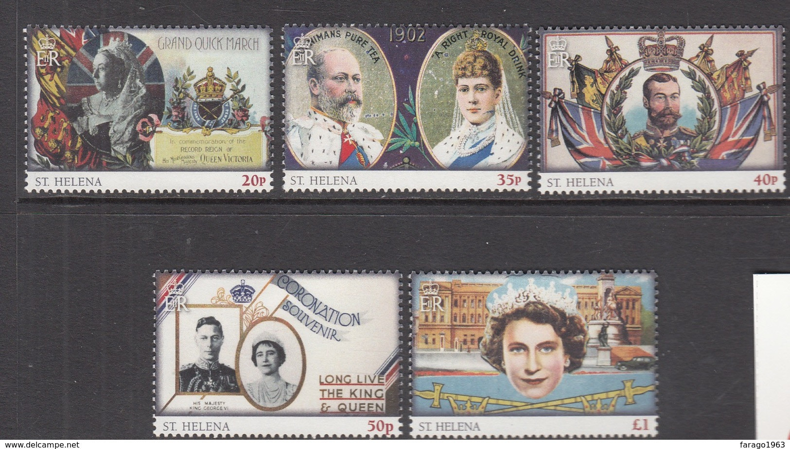 2013 St. Helena Royal Coronations Complete Set Of 5 MNH - Saint Helena Island