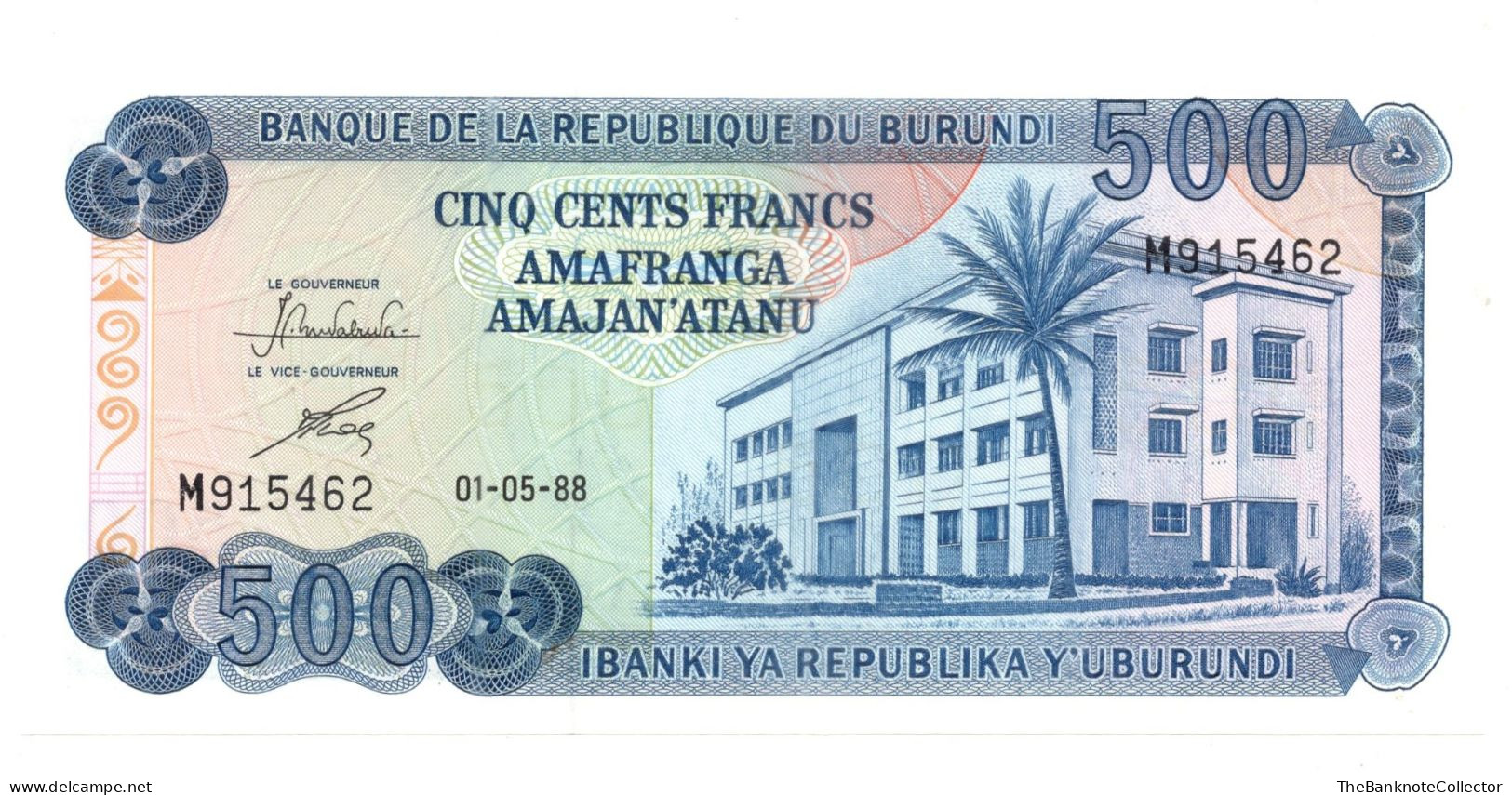 Burundi 500 Francs 1988 P-30 UNC - Burundi