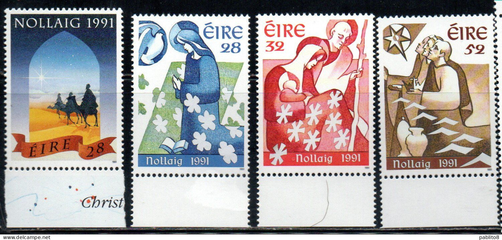 EIRE IRELAND IRLANDA 1998 CHRISTMAS ANNUNCIATION NOLLAIG NATALE NOEL WEIHNACHTEN NAVIDAD COMPLETE SET SERIE COMPLETA MNH - Unused Stamps