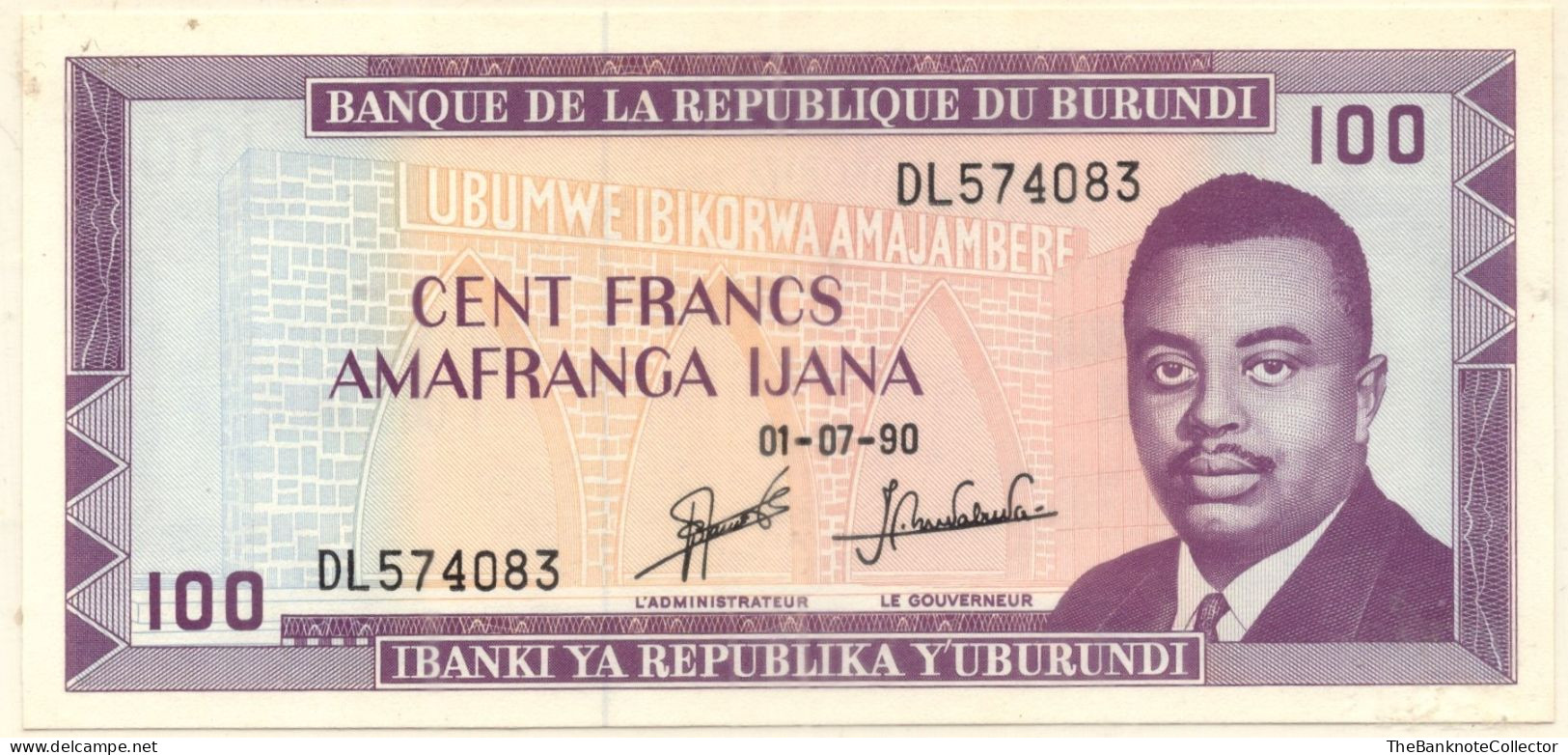 Burundi 100 Francs 1990 P-29 UNC - Burundi