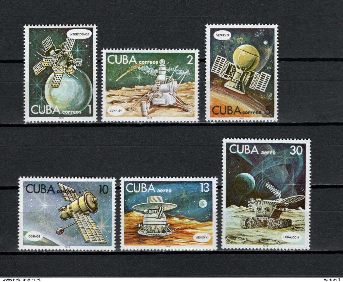 Cuba 1978 Space, Set Of 6 MNH - Noord-Amerika