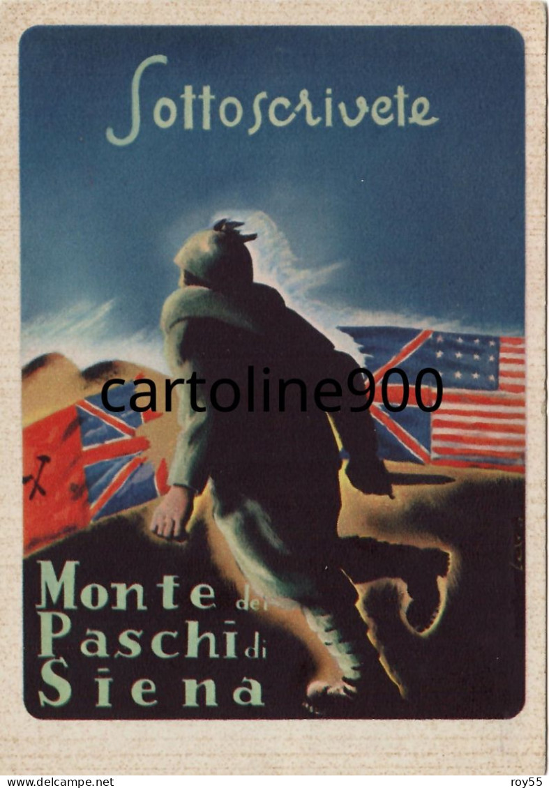 Toscana Siena Pubblicita Sottoscrivete Monte Dei Paschi Di Siena Anni 40 50 (v.retro) - Publicité