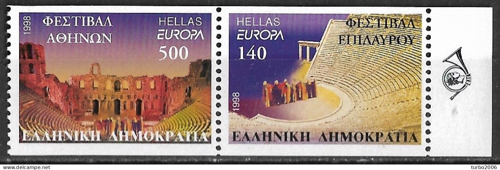 GREECE 1998 Europe / CEPT Imperforated Pair MNH Vl. 2017 / 2018 A - Ungebraucht