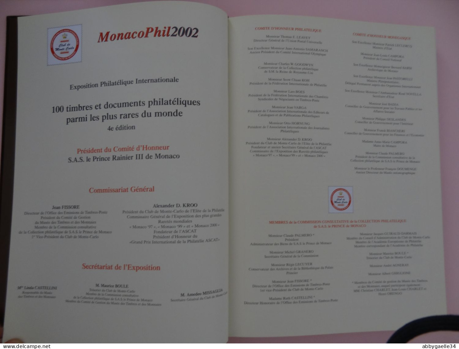 LUXE Catalogue De L'exposition De 2002 Des 100 Timbres Et Documents Philatéliques Parmi Les Plus Rares Du Monde Monaco - Catalogues De Maisons De Vente