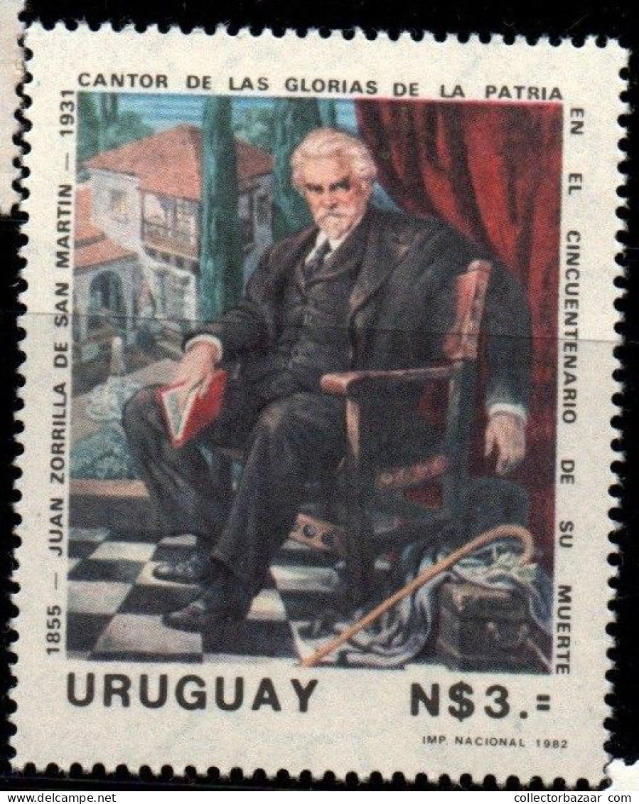 1982 Uruguay Juan Zorrilla De San Martin Painter (1855 - 1931)  #1129 ** MNH - Uruguay