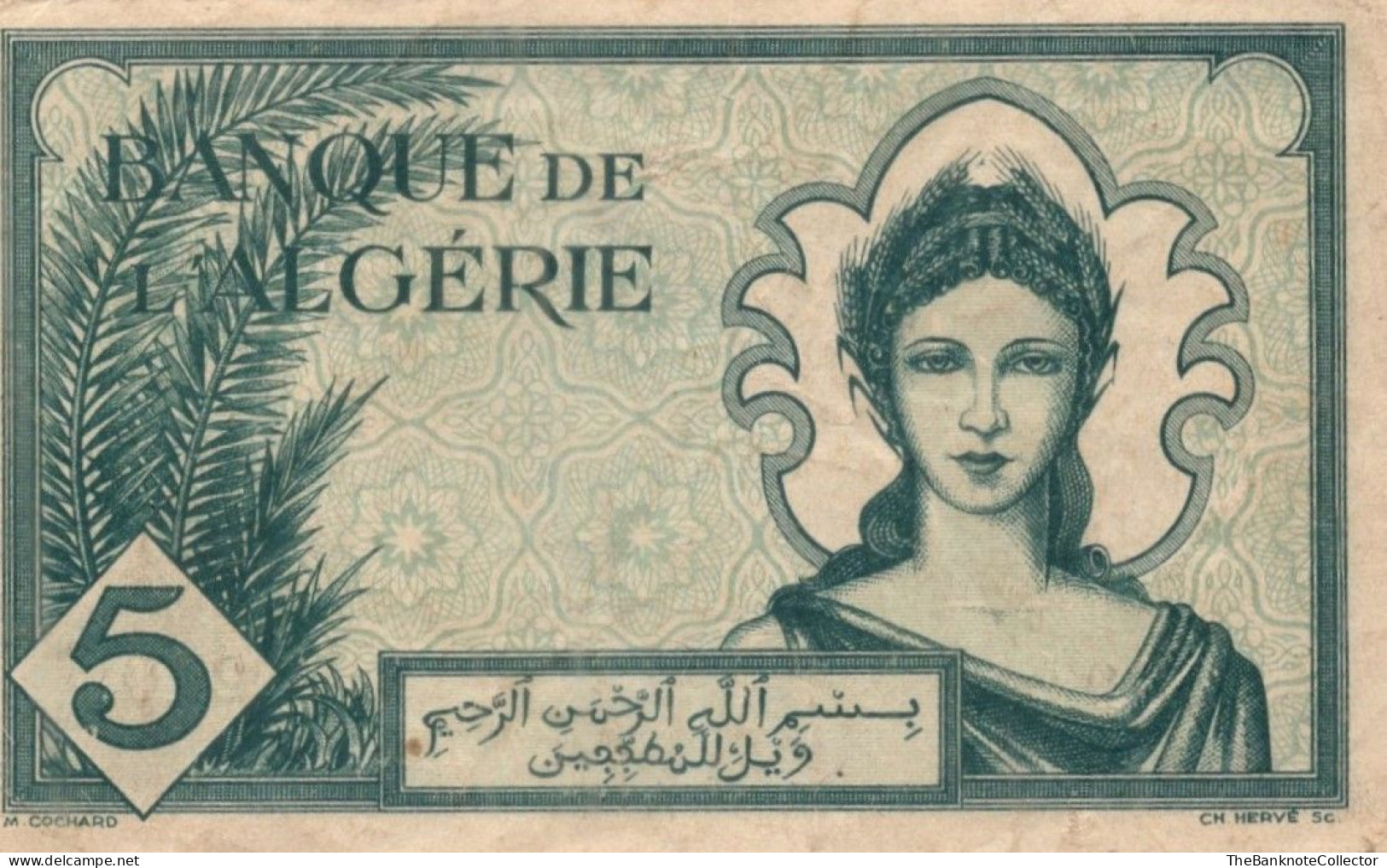 Algeria 5 Francs 1942 WWII AUNC - Algerien