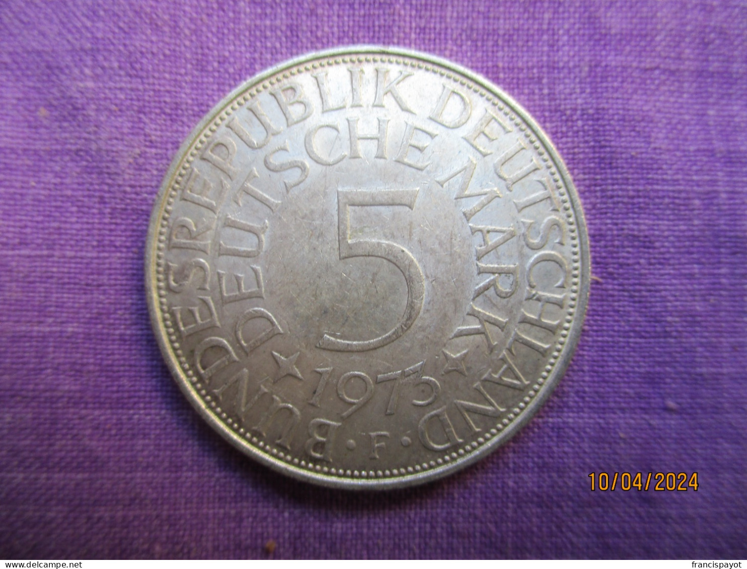 Allemagne 5 DM 1973 F (silver) - 5 Mark