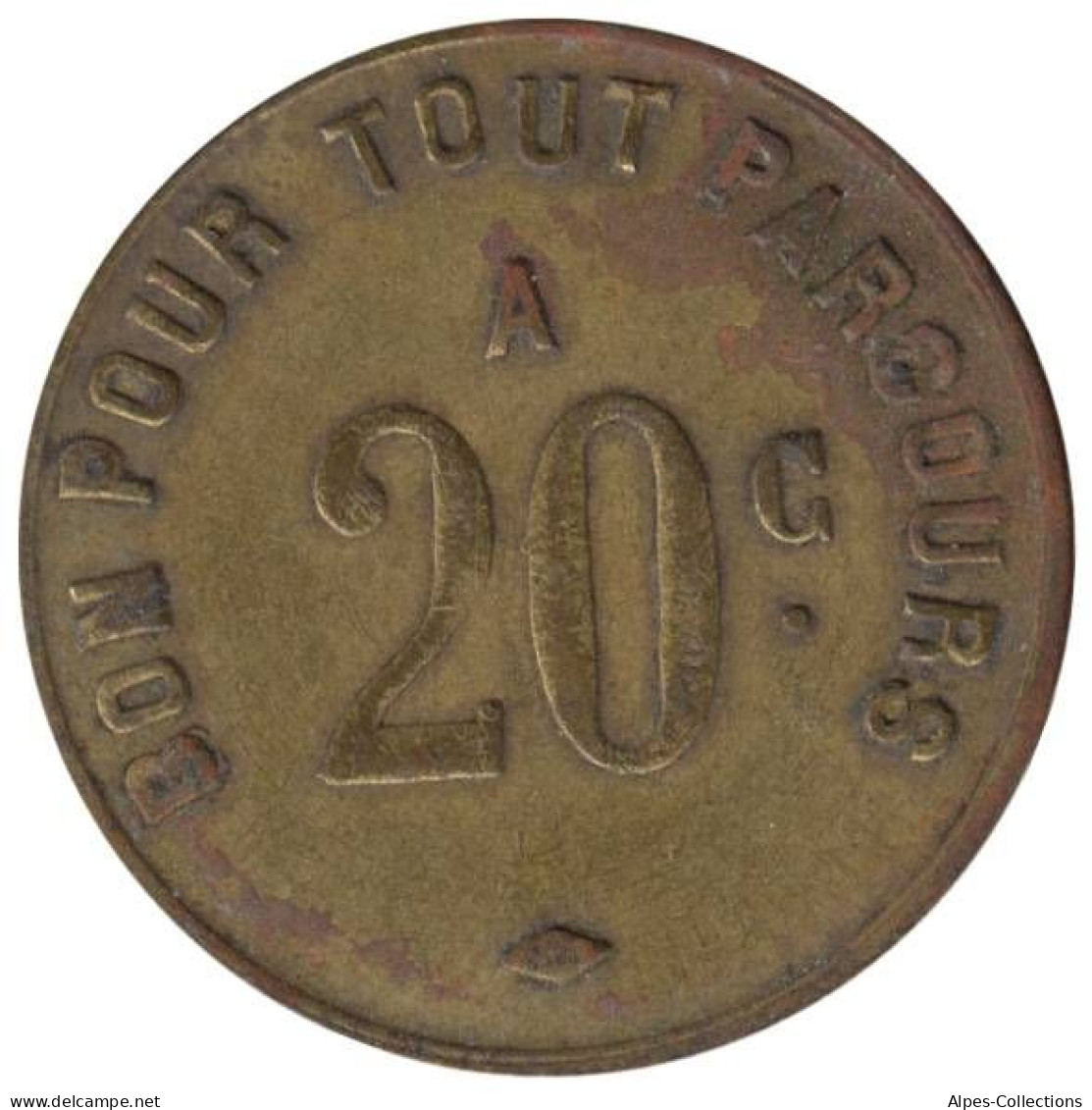 SAINT ETIENNE - 175.03 - Monnaie De Nécessité - 20 Centimes - Chiffres De 8mm - Monetary / Of Necessity