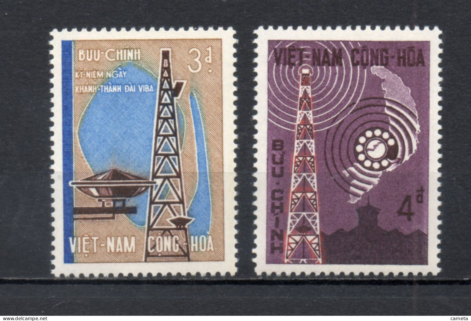 VIETNAM DU SUD   N° 279 + 280    NEUFS SANS CHARNIERE COTE 1.00€     STATION DE MICRO ONDES - Vietnam