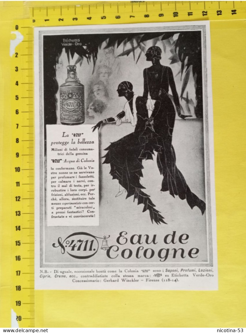 IT-00577- PUBBLICITÀ 1931- "N.4711 EAU DE COLOGNE - PROTEGGE LA BELLEZZA - Otros & Sin Clasificación