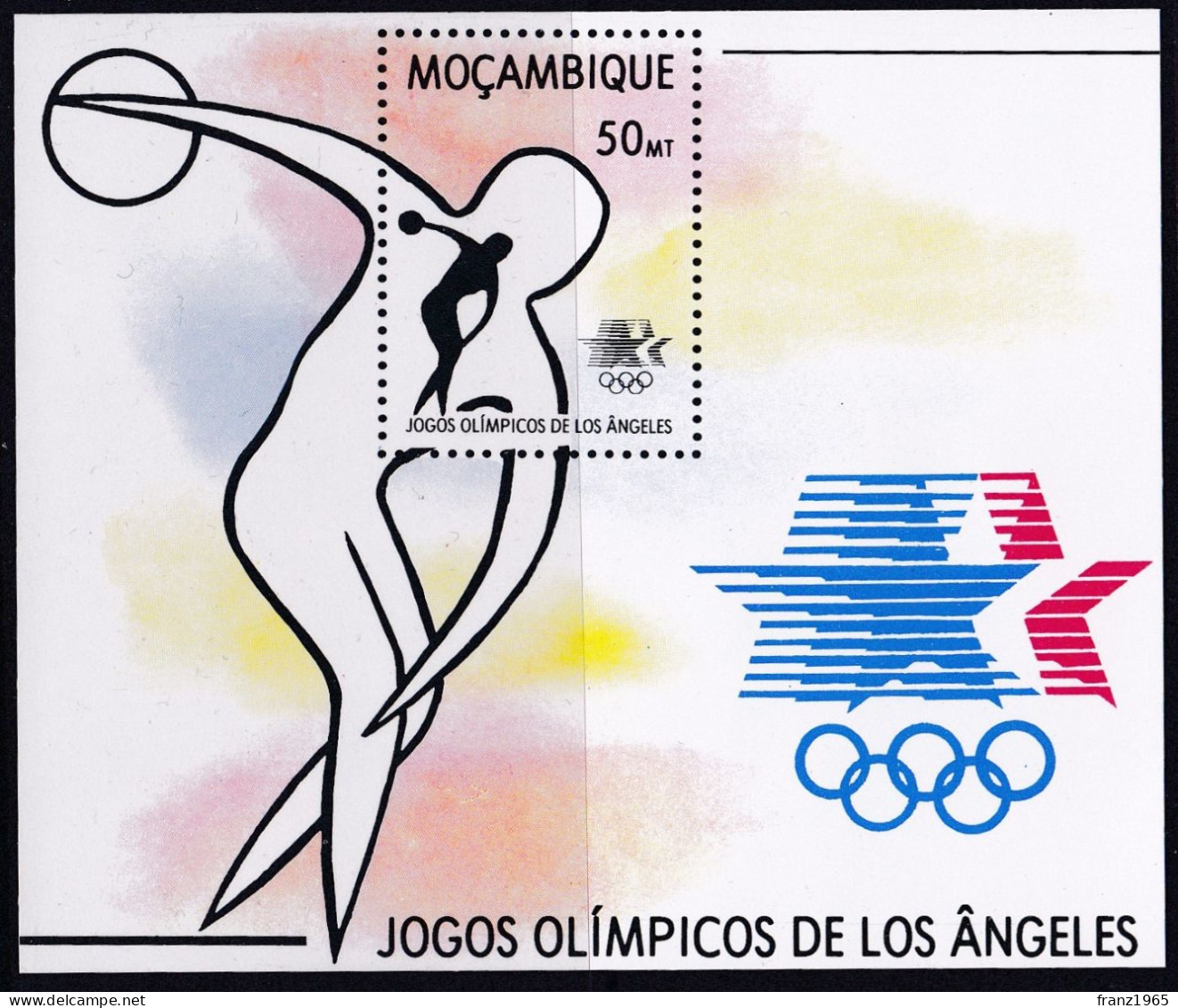 Mozambique - Olympics Games 1984 (Discus Throw) - Verano 1984: Los Angeles