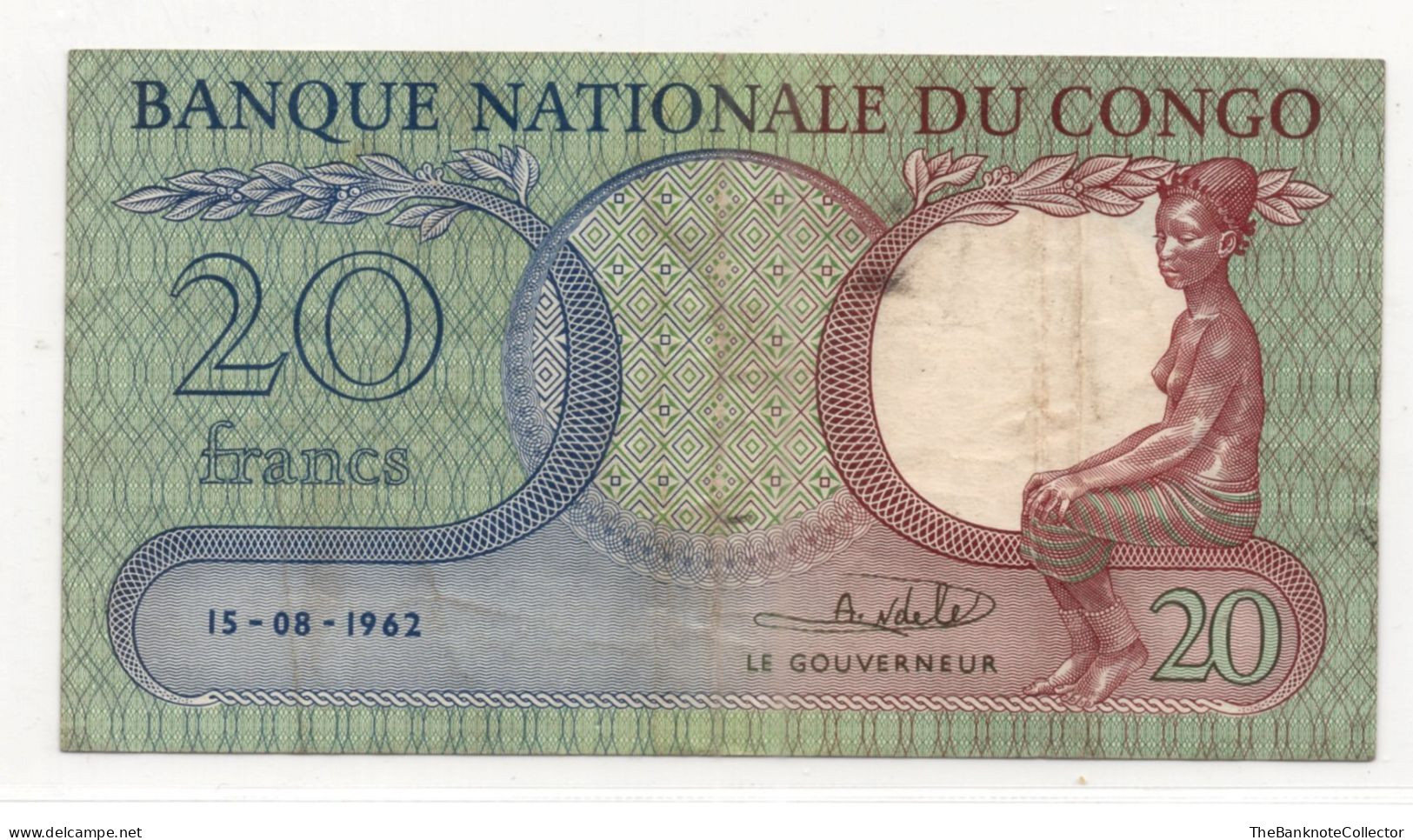 Congo 20 Francs 1962 P-4 Very Fine - Repubblica Del Congo (Congo-Brazzaville)