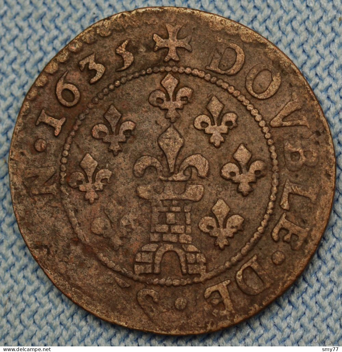 Principauté De Sedan • Double Tournois  1635 • ► R1 ◄  F.-M- De La Tour D'Aubergne •  France Monnaie Féodale • [24-585] - Sonstige & Ohne Zuordnung