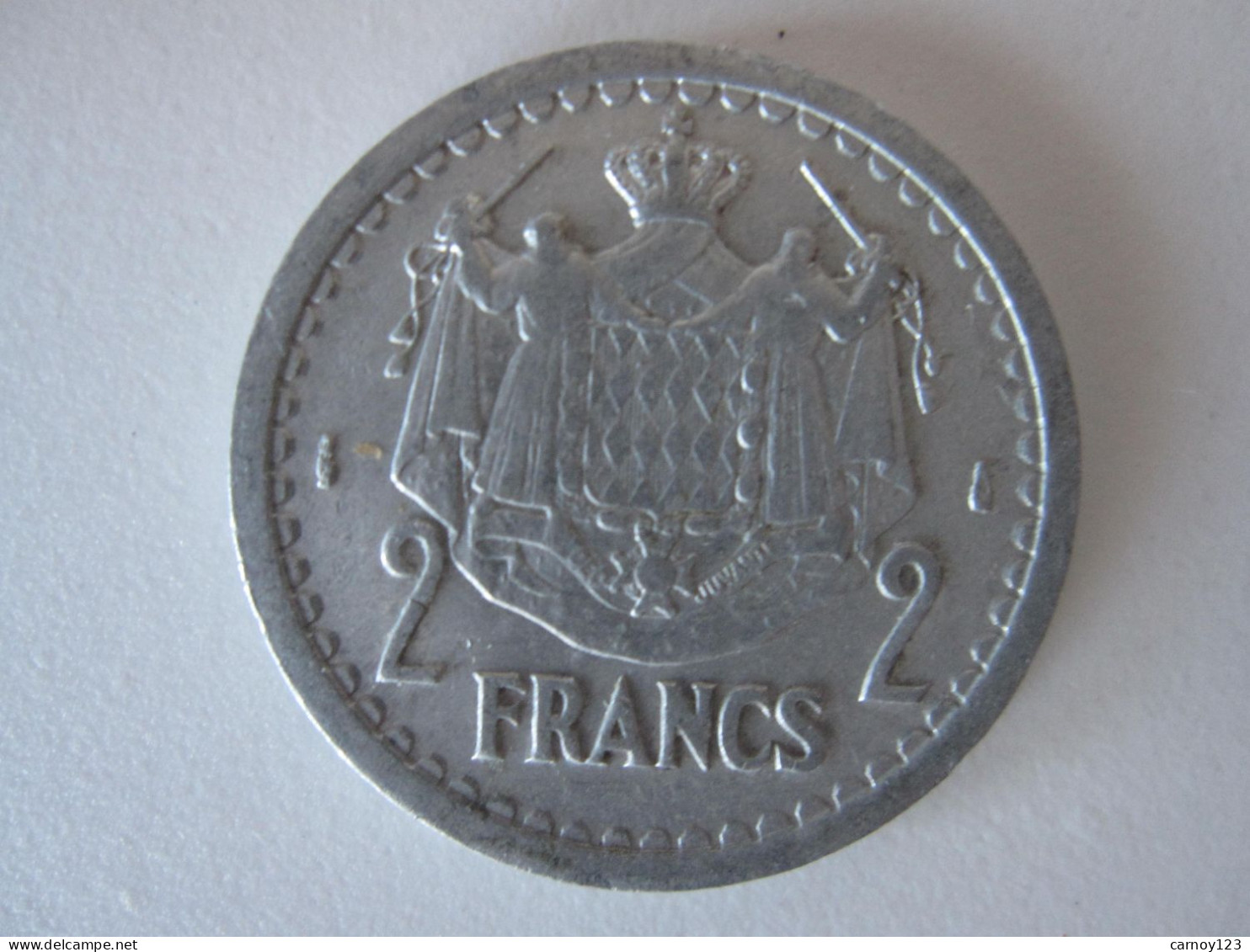 Monnaie 2 Francs Monaco (Louis II -1943) TTB - 1922-1949 Louis II.