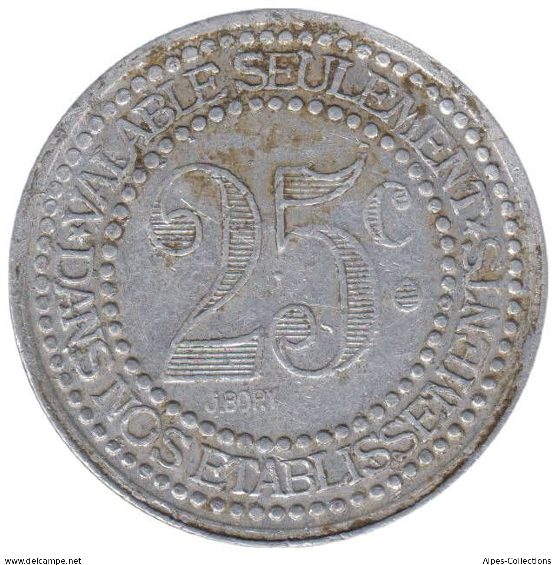 VICHY - 07.06 - Monnaie De Nécessité - 25 Centimes 1922 - Noodgeld